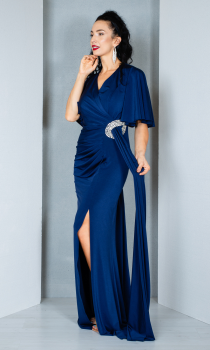 Rochie Adira lunga bleumarin [3]
