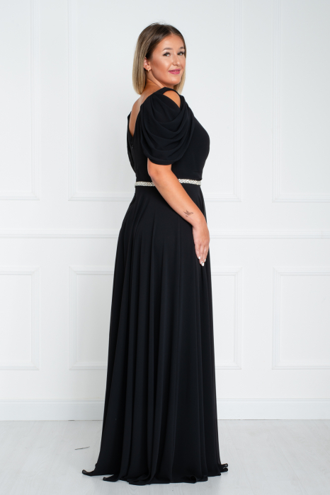 Rochie Adriana lunga neagra [4]