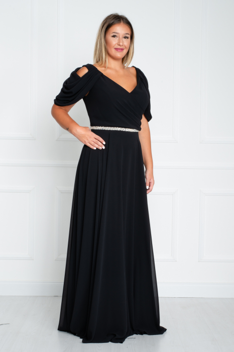 Rochie Adriana lunga neagra [3]