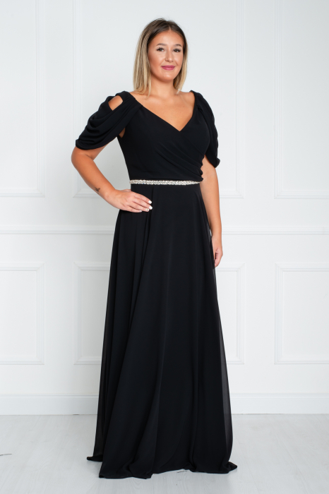 Rochie Adriana lunga neagra [2]