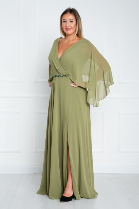 Rochie Adrienne lunga kaki [3]