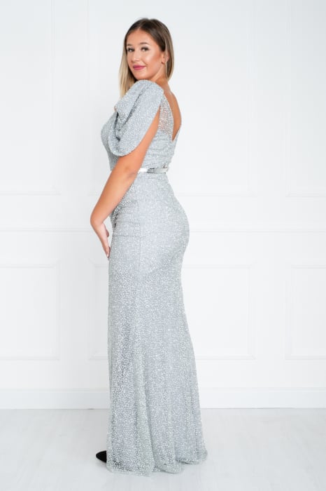 Rochie Agnes lunga gri [3]