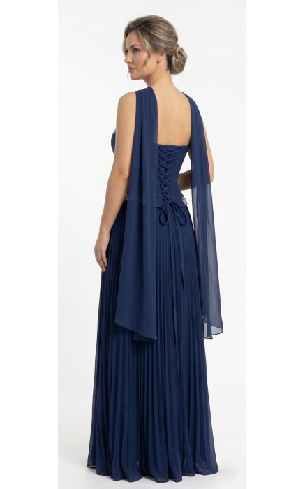 Rochie Alexa lunga bleumarin [4]