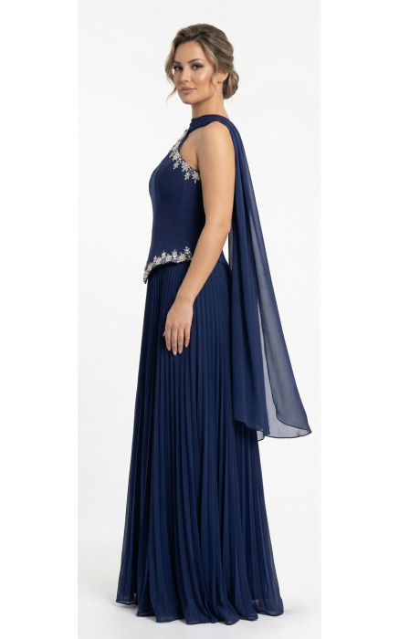 Rochie Alexa lunga bleumarin [3]