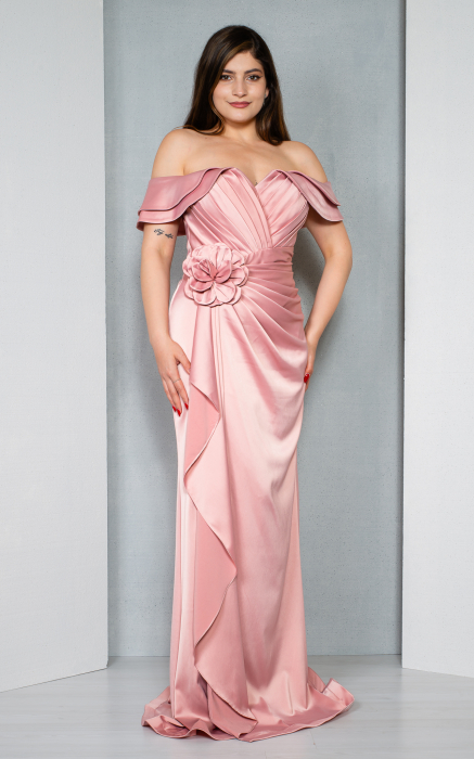 Rochie Aliya lunga pudra [2]