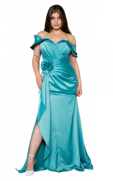 Rochie Aliya lunga vernil [5]