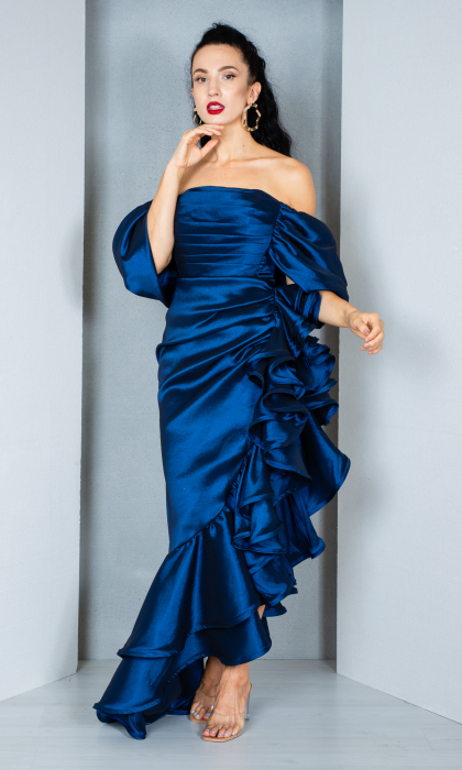 Rochie Allegra midi bleumarin [2]
