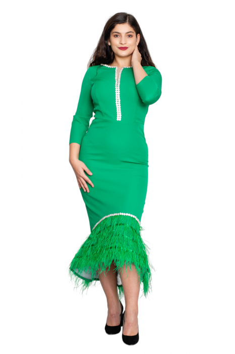 Rochie Allie midi verde [5]