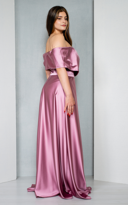 Rochie Alora lunga roz [3]