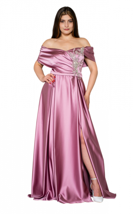 Rochie Alora lunga roz [5]