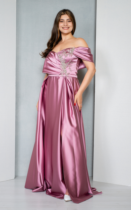 Rochie Alora lunga roz [2]