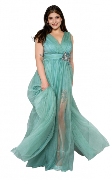 Rochie Alouette lunga vernil [5]