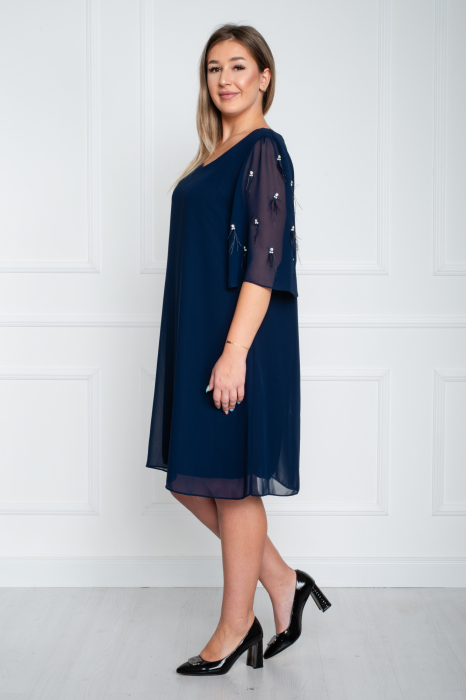 Rochie Amalia midi bleumarin [3]