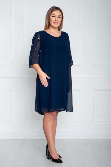 Rochie Amalia midi bleumarin [2]