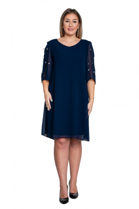 Rochie Amalia midi bleumarin [5]