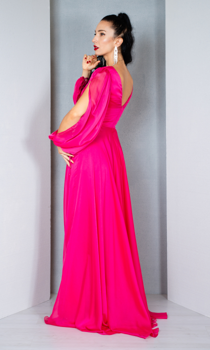 Rochie Amiyah lunga fucsia [4]