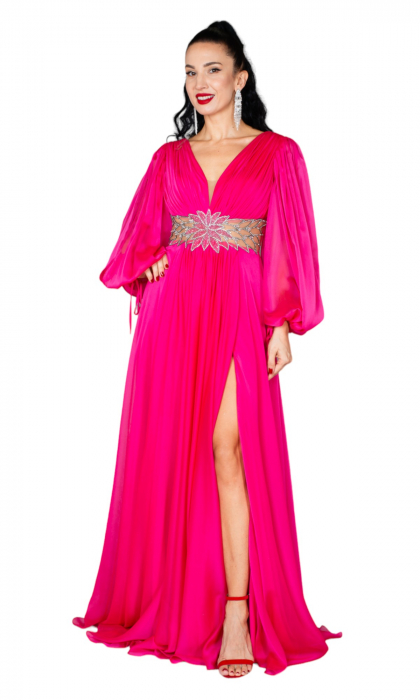 Rochie Amiyah lunga fucsia [5]
