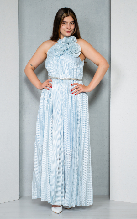 Rochie Anahi lunga bleu [2]