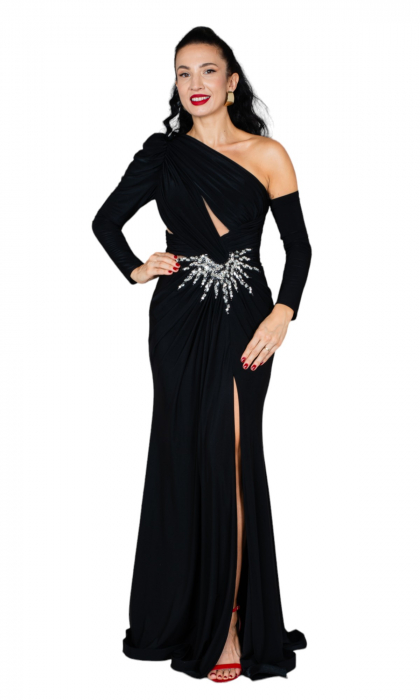 Rochie Anara lunga neagra [5]