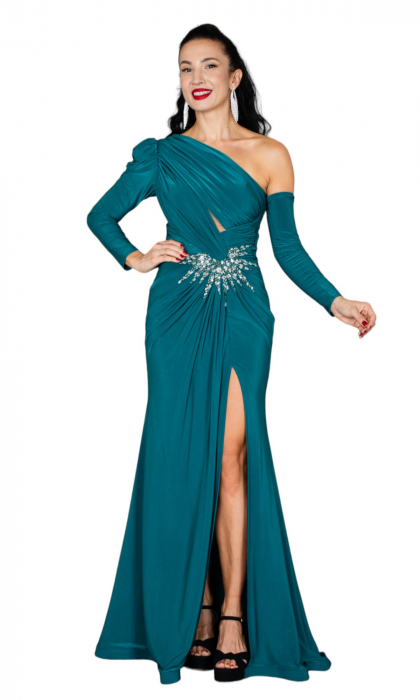 Rochie Anara lunga verde [5]