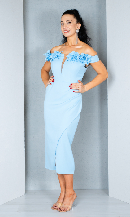 Rochie Anika midi bleu [3]