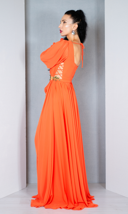 Rochie Anita lunga orange [4]