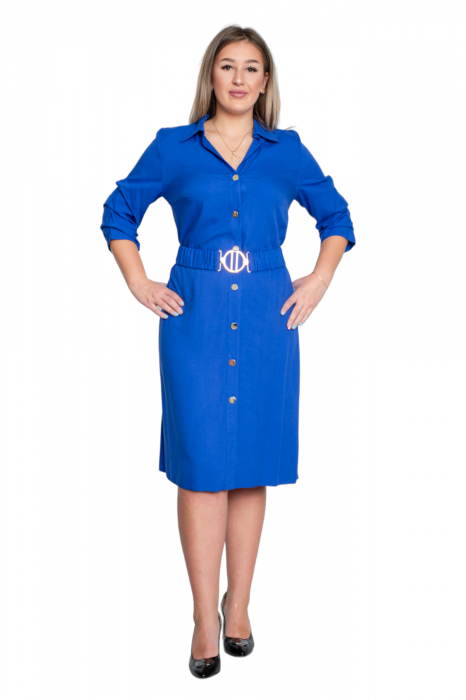 Rochie Annamaria midi albastra [6]