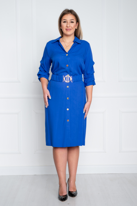 Rochie Annamaria midi albastra [2]