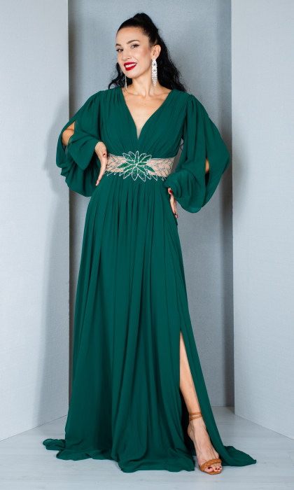 Rochie Annette lunga verde [2]