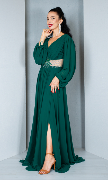 Rochie Annette lunga verde [3]