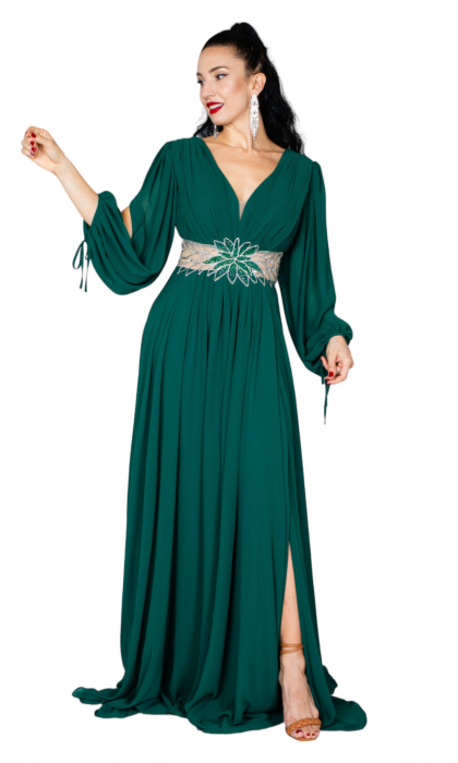 Rochie Annette lunga verde [5]