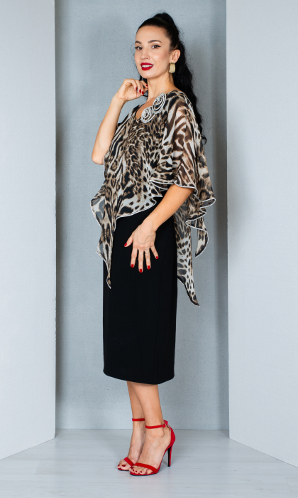 Rochie Anoushka midi animal-print [3]