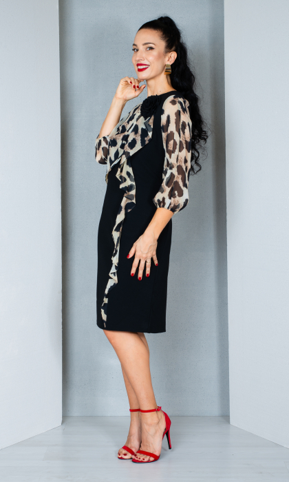Rochie Ansley midi animal-print [3]