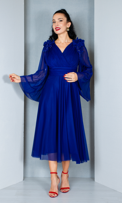 Rochie Antigone midi bleumarin [2]