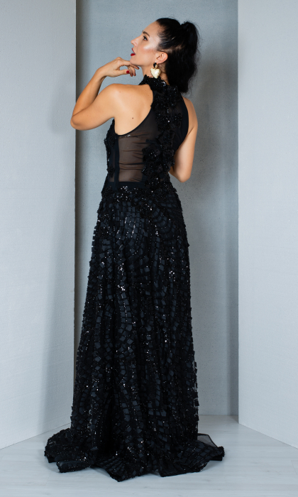 Rochie Anwen lunga neagra [4]