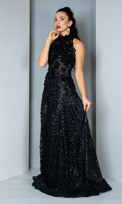 Rochie Anwen lunga neagra [3]