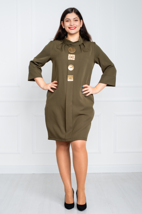 Rochie Atarah midi kaki [2]