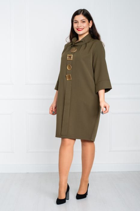 Rochie Atarah midi kaki [3]