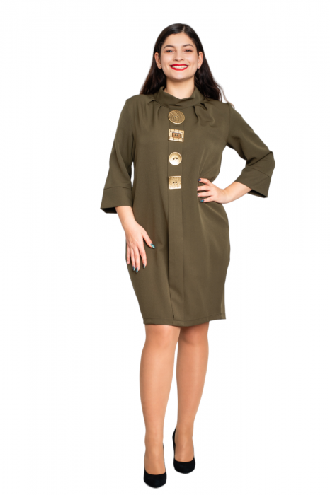 Rochie Atarah midi kaki [6]