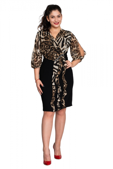 Rochie Bailee scurta animal-print [5]