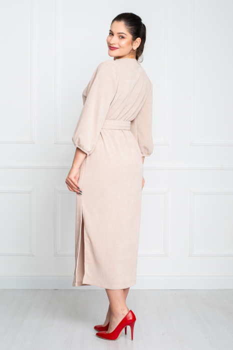Rochie Beatrix midi crem [4]