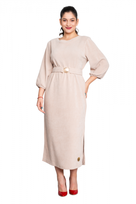 Rochie Beatrix midi crem [5]