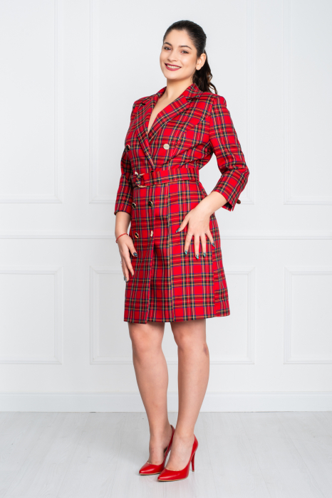 Rochie Belinda scurta rosie [3]