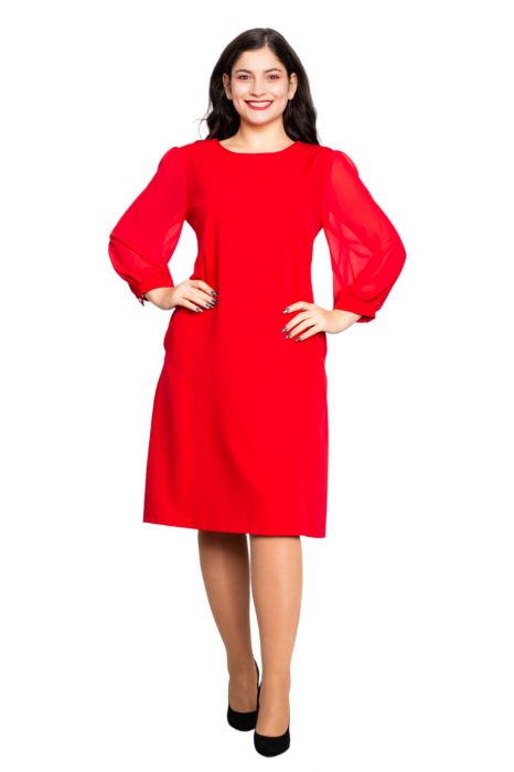 Rochie Braelyn midi rosie [5]