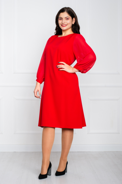 Rochie Braelyn midi rosie [3]