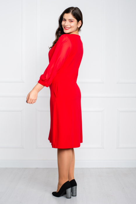 Rochie Braelyn midi rosie [4]