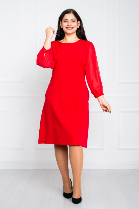 Rochie Braelyn midi rosie [2]