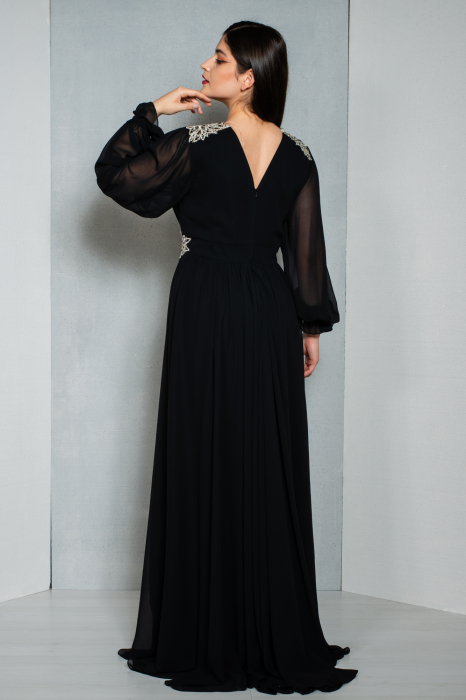 Rochie Brooke lunga neagra [4]