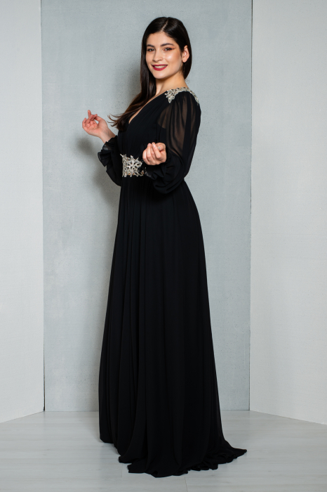 Rochie Brooke lunga neagra [5]