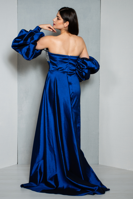 Rochie Brooklyn lunga bleumarin [7]